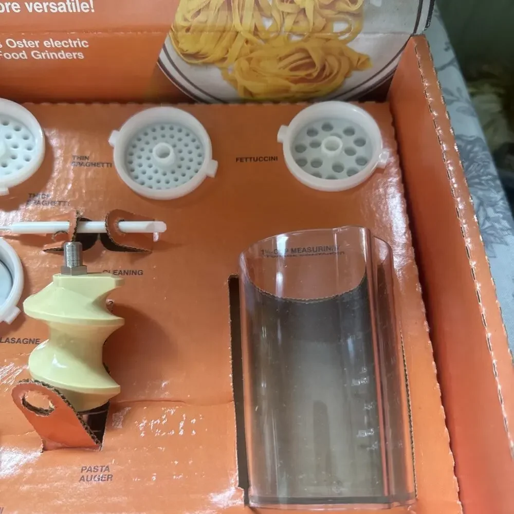 Vintage Oster Kitchen Center Pasta Accessory 939-65 Vintage COMPLETE Open Box